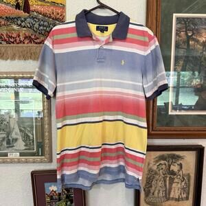 Vintage 90s/00s RARE Ralph Lauren Striped Colorful Sold Out Polo Shirt Size S/M